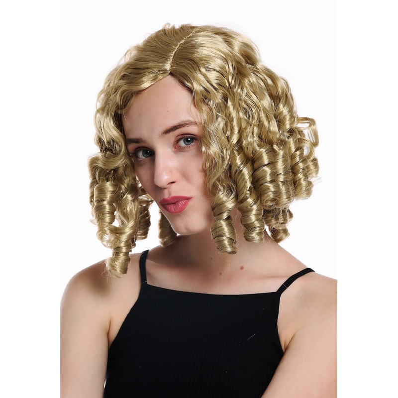 Women’s party wig Baroque Gothic Lolita cosplay corkscrew curls blonde 91308