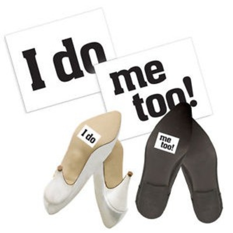 2 shoe stickers I Do – me too 4.5×3.6cm