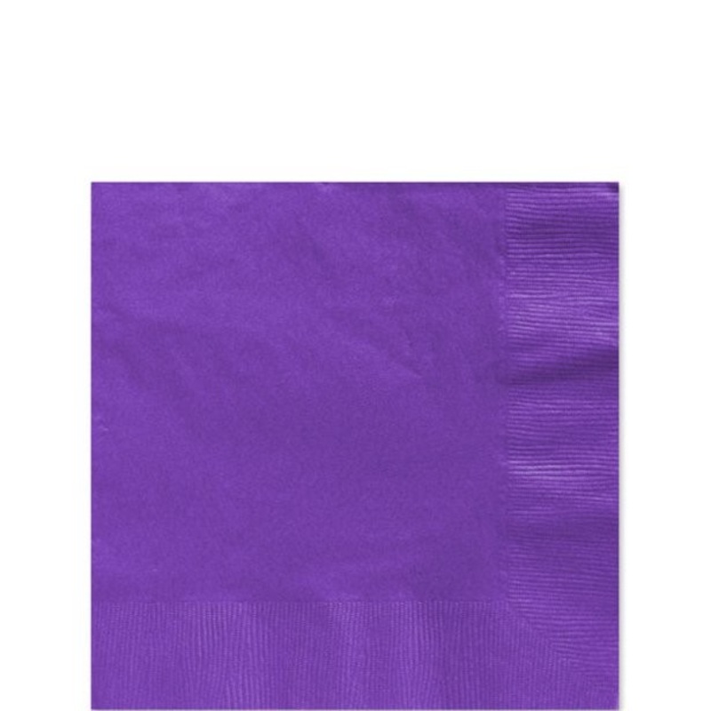 20 purple napkins 25cm