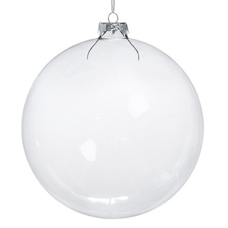 4 decorative glass balls 12cm