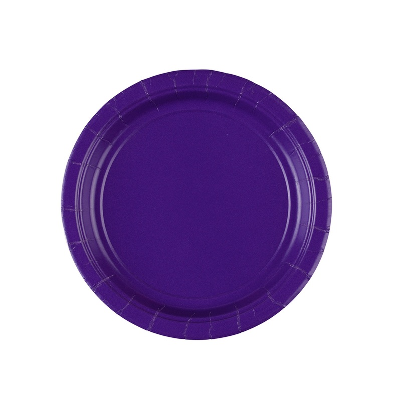 8 paper plates Partytime violet 17.7cm