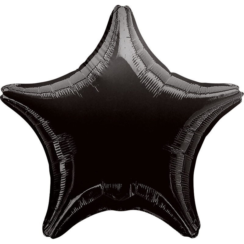 Black Star Unpackaged Foil Balloons – 15