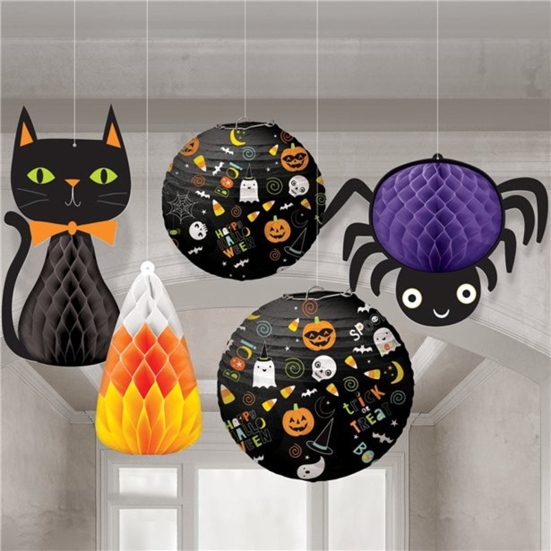5-piece Halloween hanging decoration set