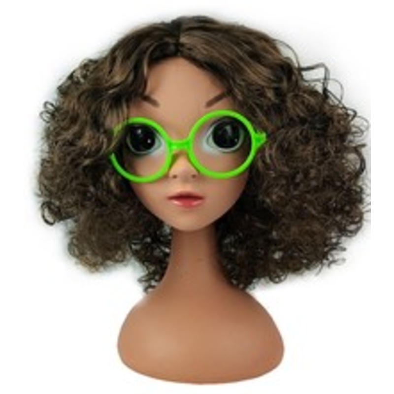 Kids Brown wig with Glasses