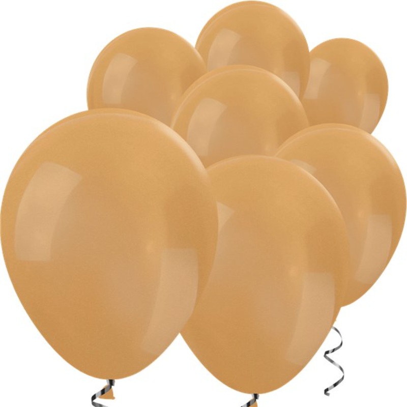 100 golden mini balloons 12.7cm