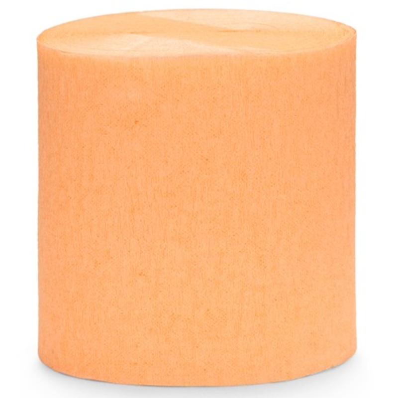 10m orange crepe paper, 4 parts
