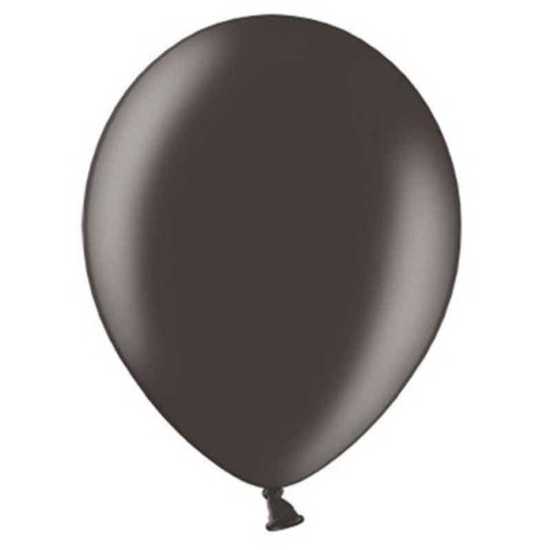 50 Partystar metallic balloons black 23cm
