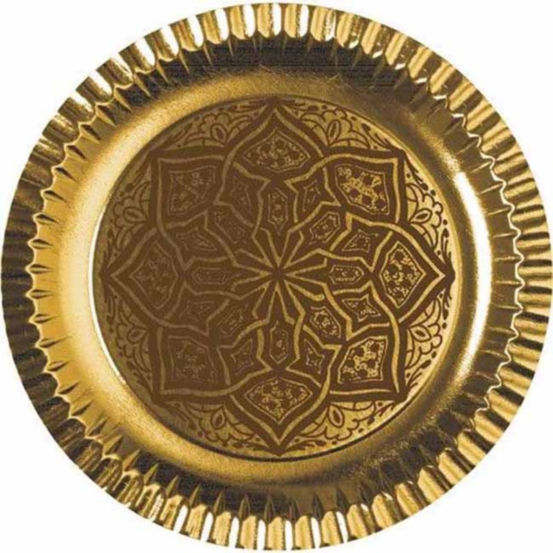 6 party plates Golden Ornaments 29cm