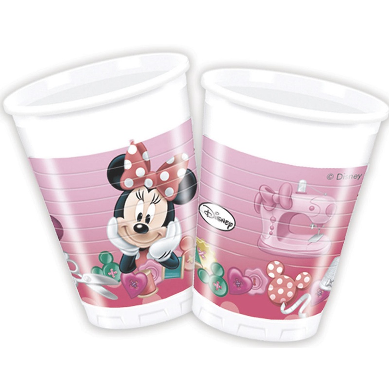 8 Minnie Sweet plastic cups 200ml