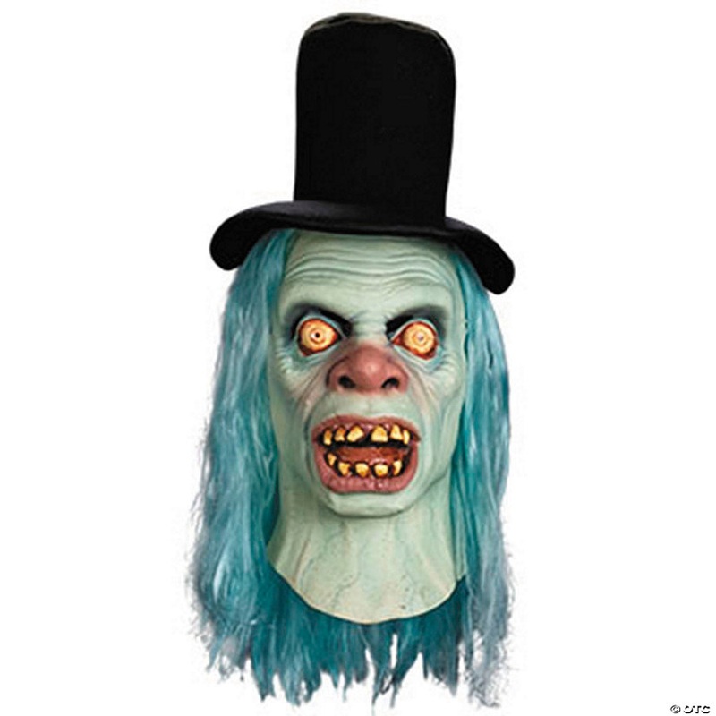 Adults Mabry Monsters Mr. Hyde Green Overhead Mask with Black Hat – One Size