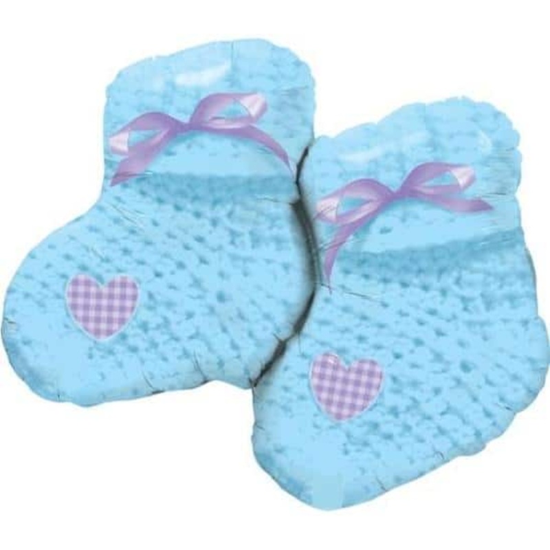 Baby Boy Booties Foil Balloon 35