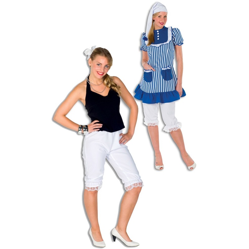 Harem pants with ruffles white 34