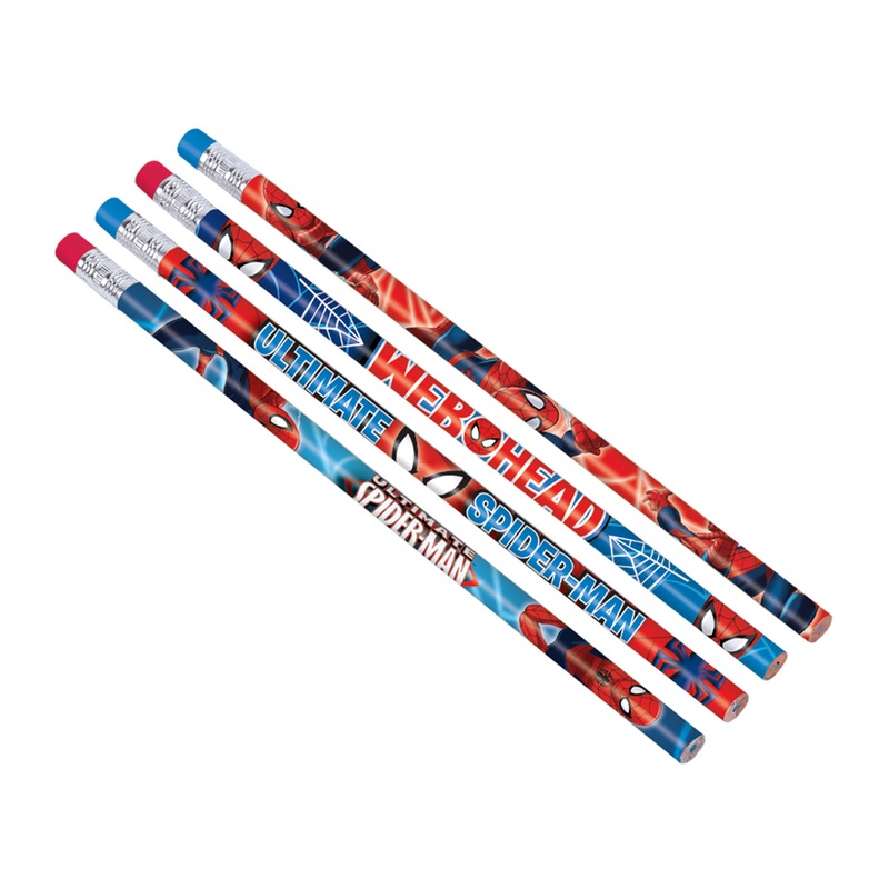 Ultimate Spiderman Pencil With Eraser 12 pieces