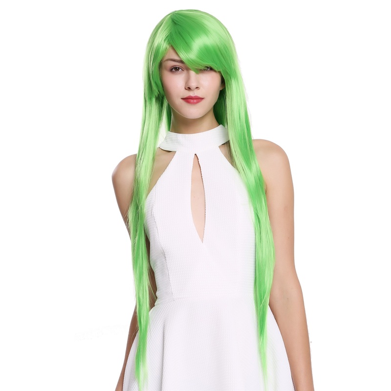 Lady Cosplay Wig very long wild and naughty layered straight green YZF-7048