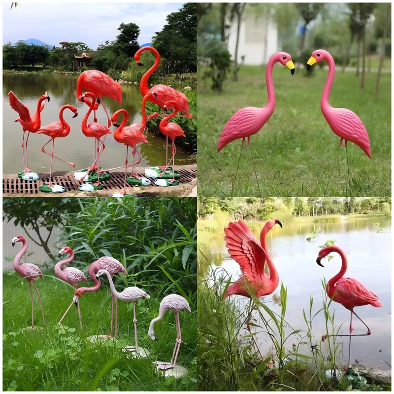 Wholesale Price OEM Factory Customized Xmas Outdoor Decors Garden Decorations Ground Flamingo Manufacturer in China