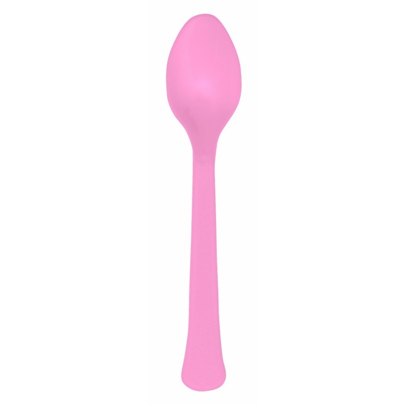 24 Live Pink reusable spoons
