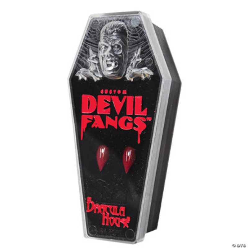 Dracula Vampire Fangs Red Medium