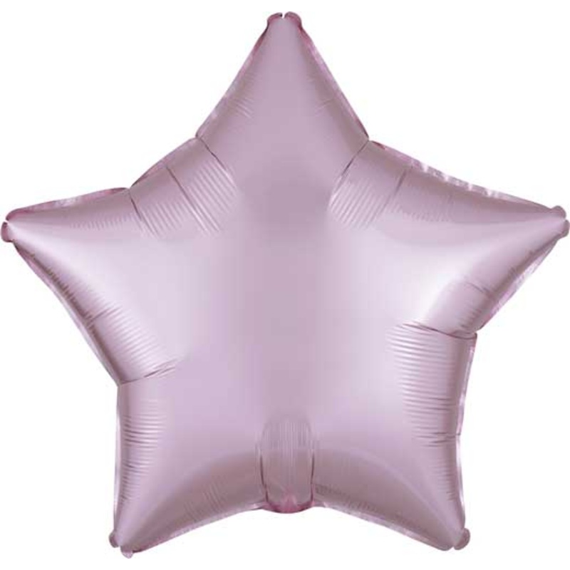 Satin Pastel Pink Star Unpackaged Foil Balloons – 15