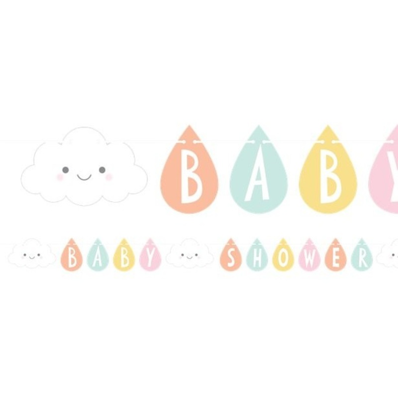 Small cloud baby shower garland 2.7m