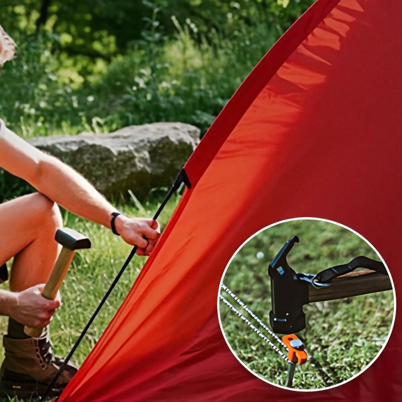 Tent Stakes Heavy Duty Yard Stakes Ground Stakes Tent Spikes Garden Canopies Grassland