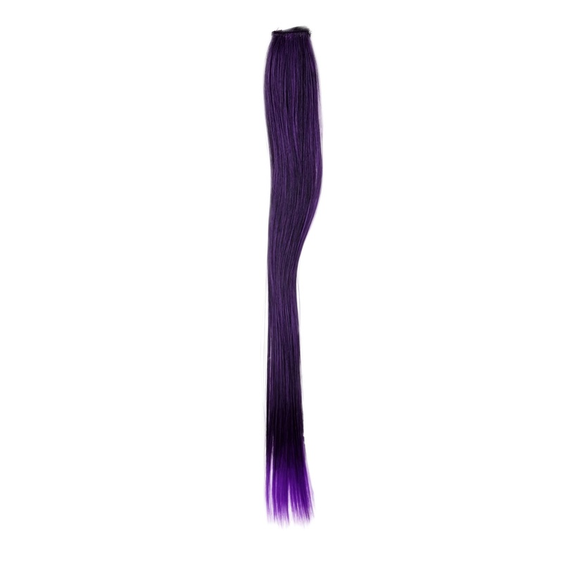 1 Clip-In Extension Strand Straight 45 cm Purple-Black Mix YZF-P1S18-1BTT3533