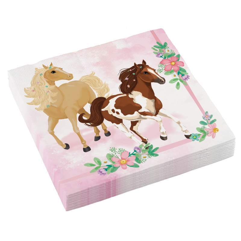 20 horse napkins Fleur 33cm
