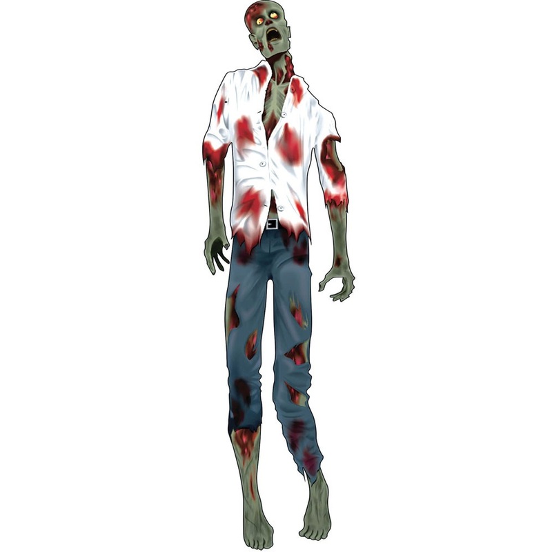 Horror zombie wall decoration cardboard hanger 150 cm