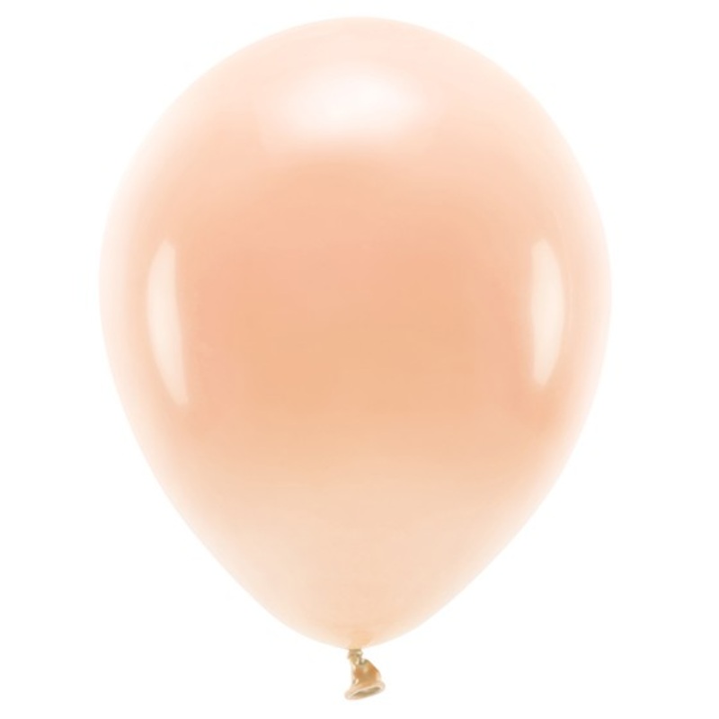 100 eco pastel balloons peach 30cm