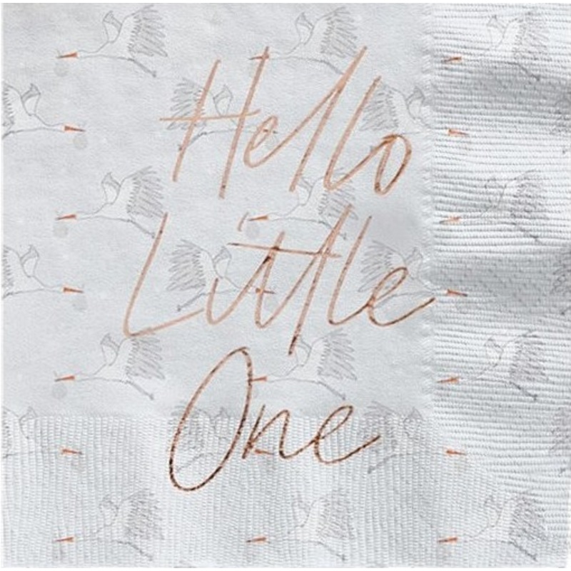20 Hello Little One napkins 33cm