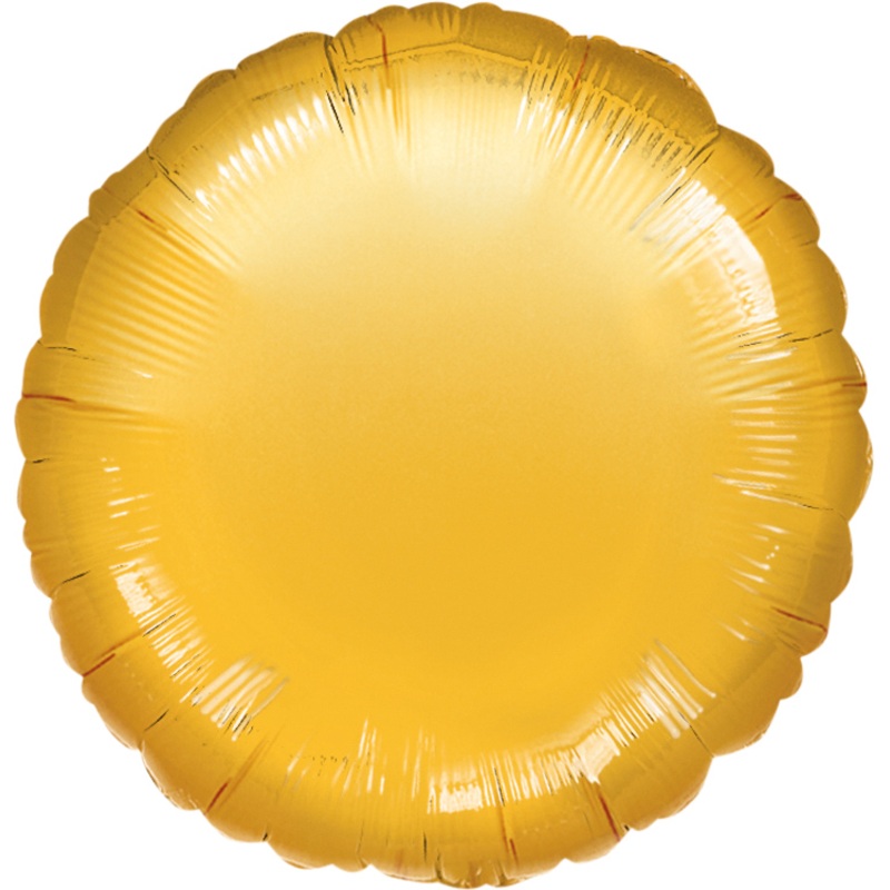 Round foil balloon gold 45cm