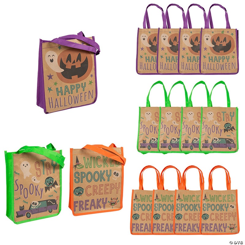 10 x 12 Large Nonwoven Halloween Tote Bags – 12 Pc.