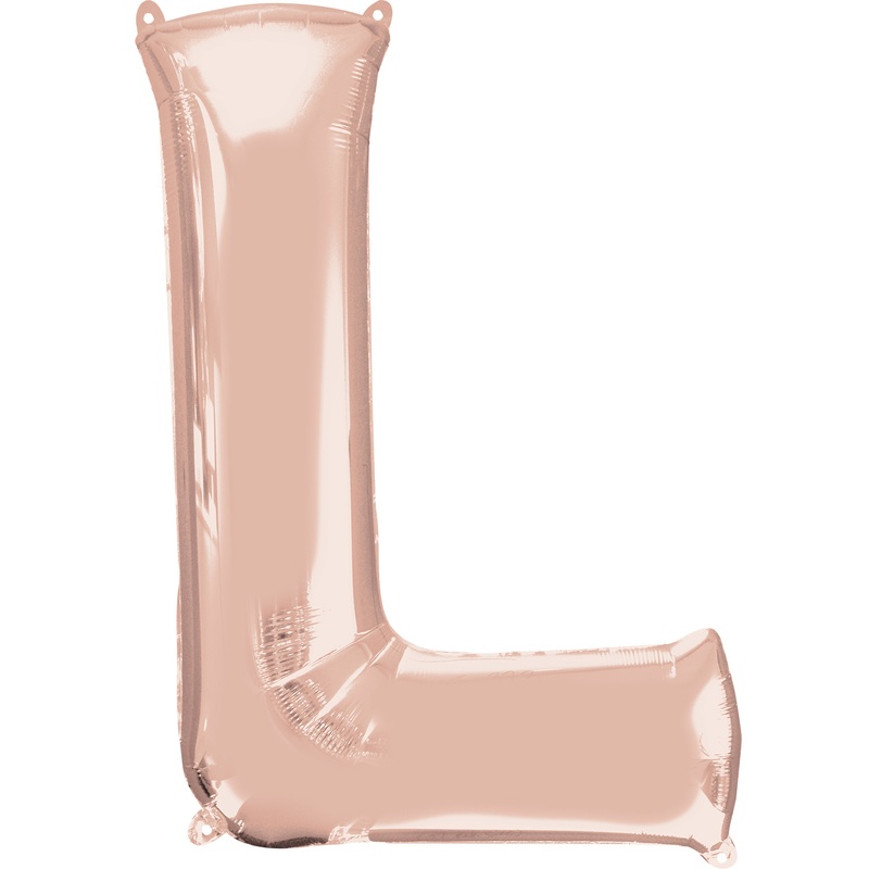 16” Letter ‘L’ Rose Gold Air Fill Balloon