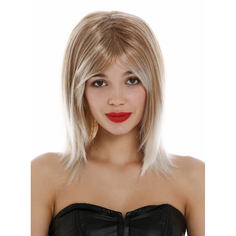 Lady wig women short shoulder-length Longbob sleek ombre blond mix GFW2472