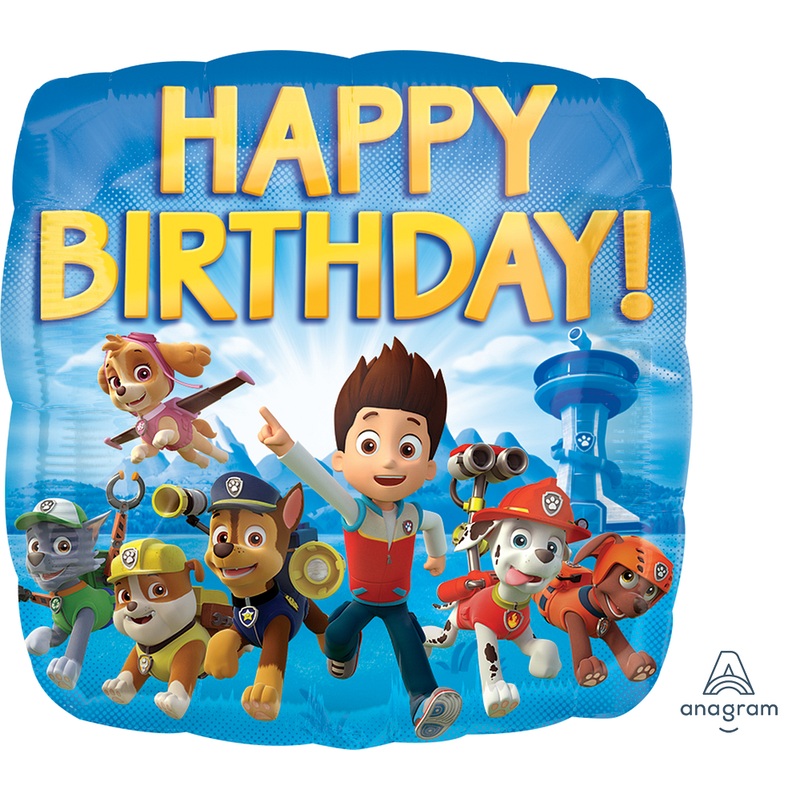 Paw Patrol Happy Birthday Foil Balloon – 17