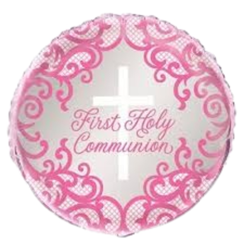 Pink First Holy Communion Balloon – 18