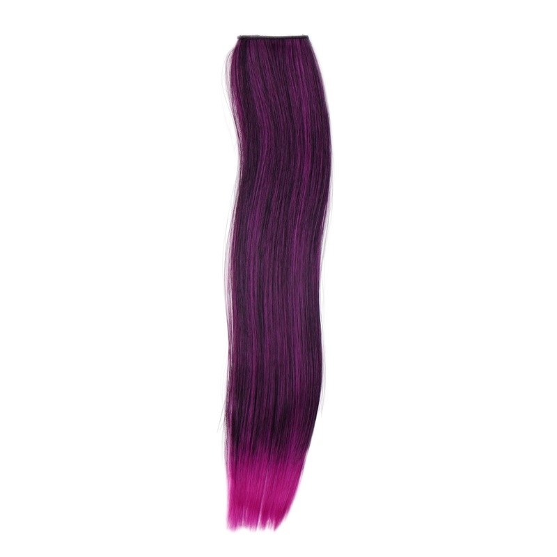 2 clips extension strand straight 45 cm neon purple-black mix YZF-P2S18-1BTTF2405