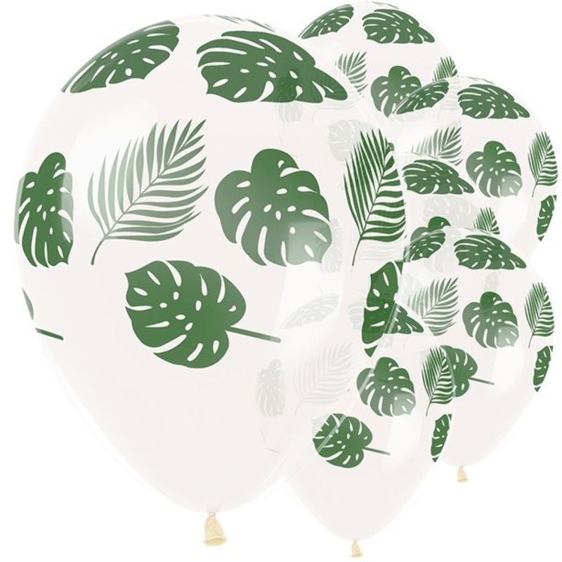 25 tropical palm leaf balloons 30cm