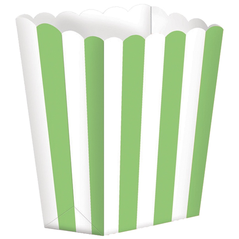 5 candy buffet snack boxes light green