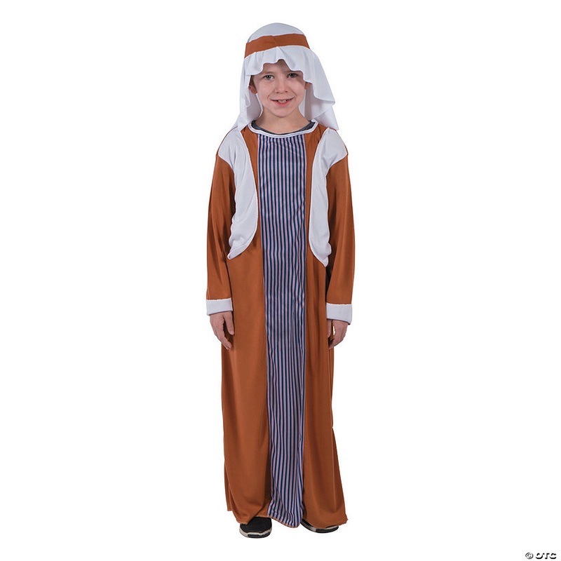 Boy’s Innkeeper Robe Nativity Costume with Headpiece – Medium