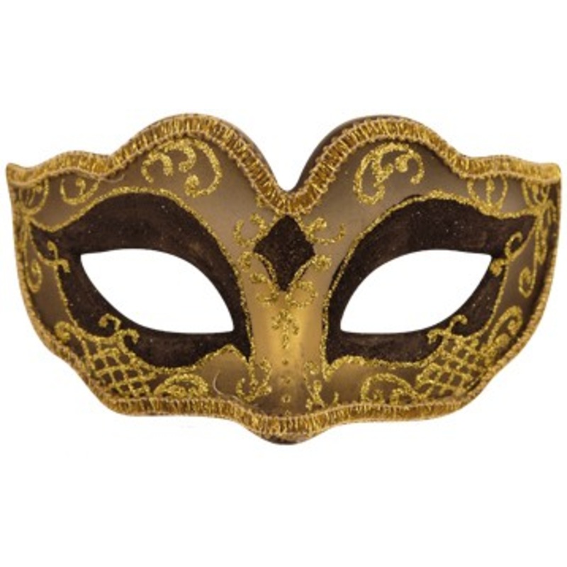 Glitter Metallic Eye Mask – Gold and Black
