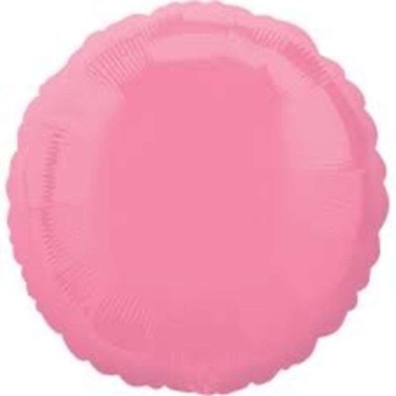 Round Bubble Gum Pink Foil Balloon – 17