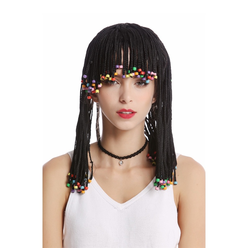 Wig Women Men braided strands pearls Afro Caribbean Reggae Beach Hippie MH-F152