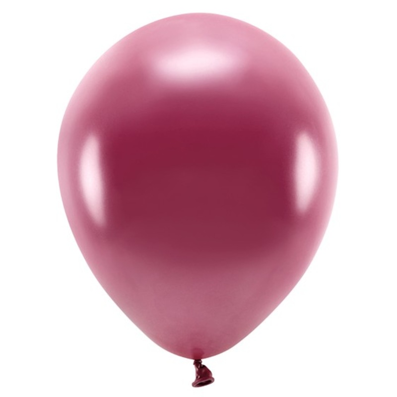 100 Eco metallic balloons blackberry 26cm
