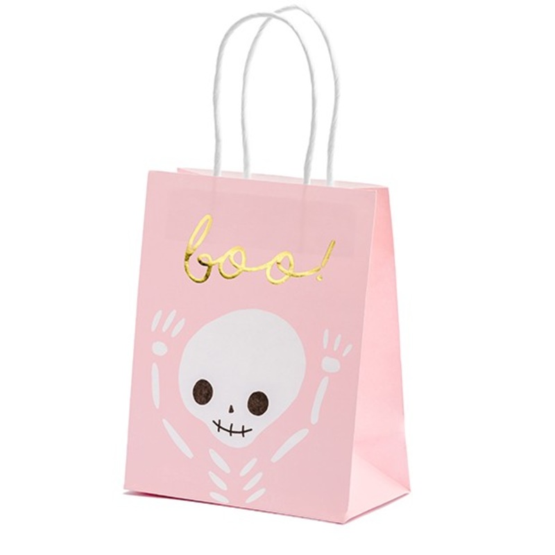 6 Boo Town Gift Bags Pink