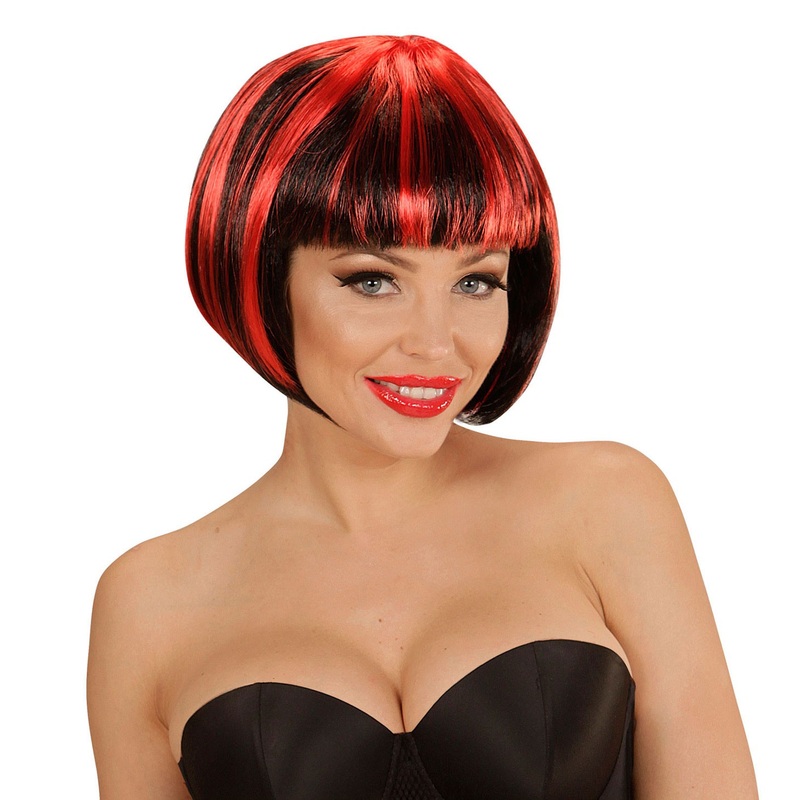 Black and red Betty Bob wig