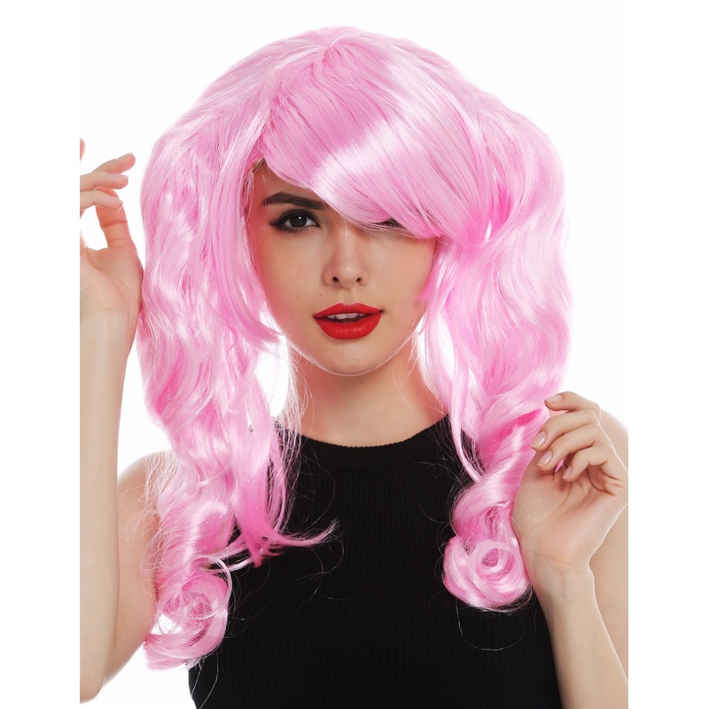 Lady wig Halloween carnival Cosplay Gothic Lolita girly long braids pink 31651