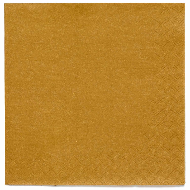 20 Golden Eco napkins 33cm