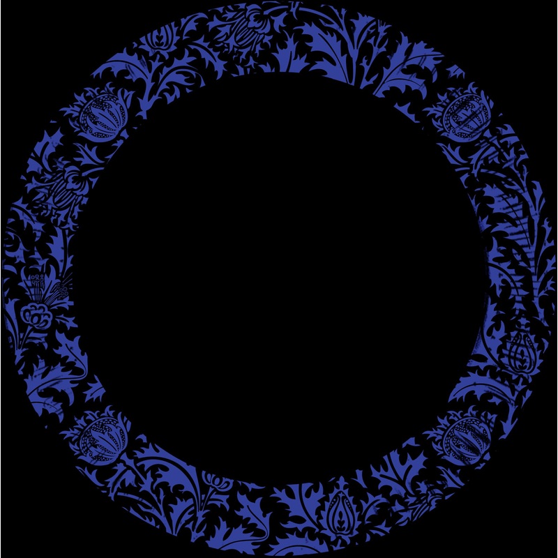 8 Golden Royal Flower paper plates 23cm