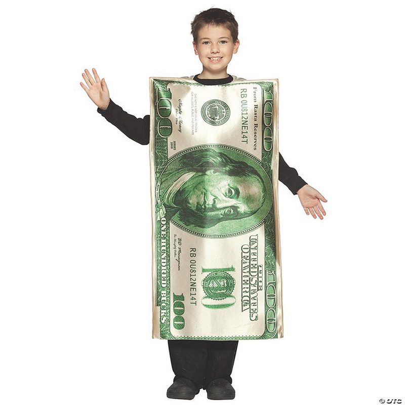 Boy’s $100 Dollar Bill Costume – Medium