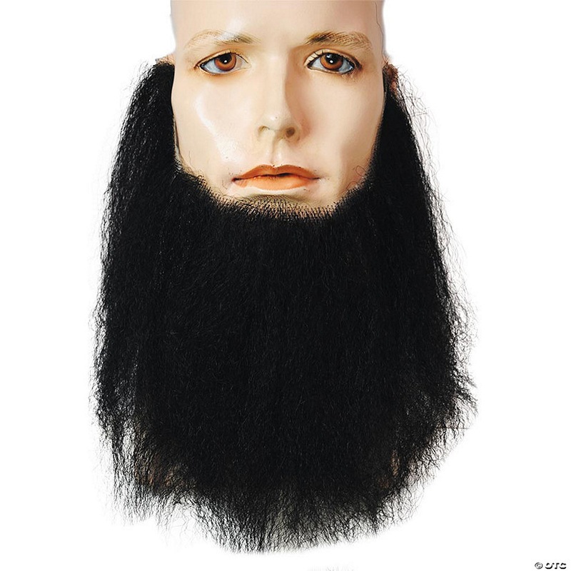 9 Men’s Long EM34A Human Hair Beard – Black 1